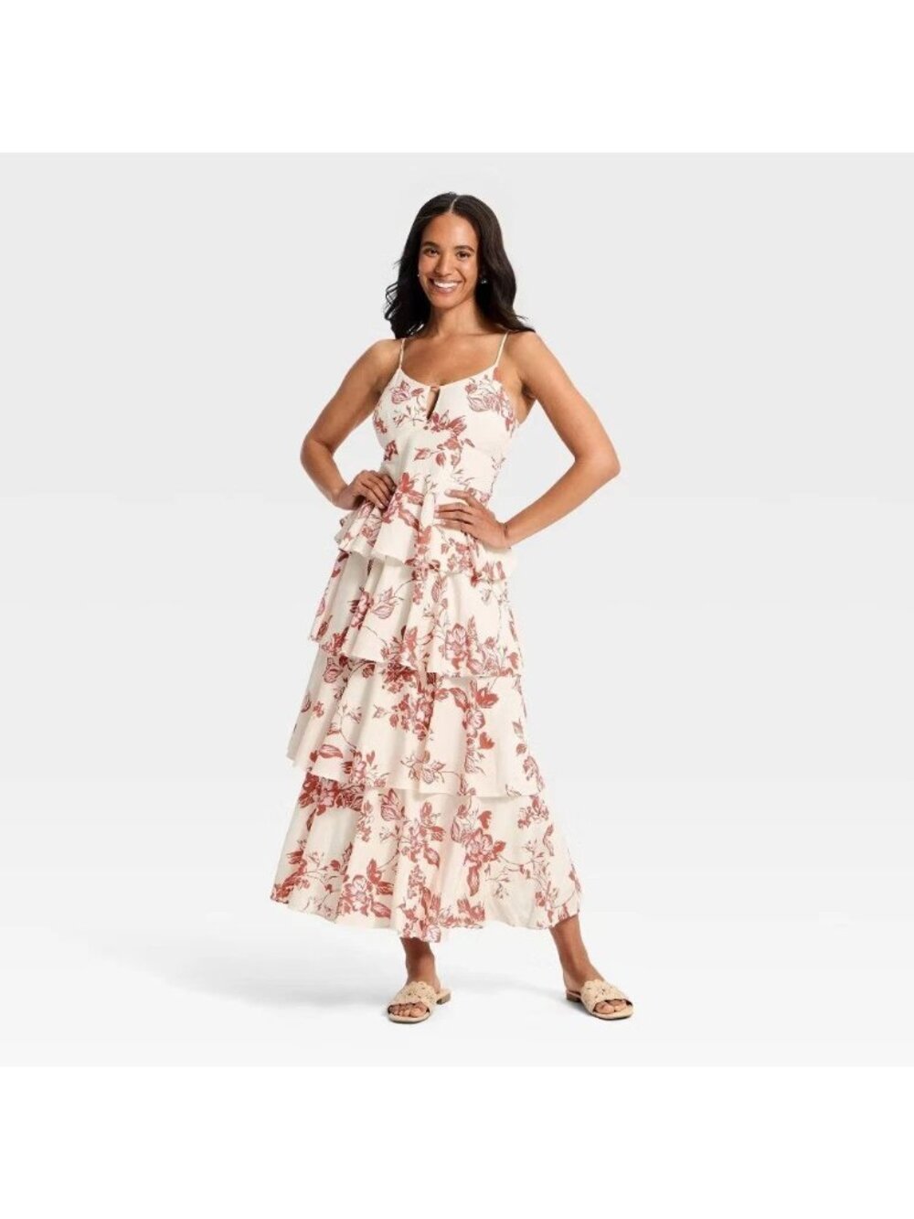 Cowl-Neck Cami Slip Dress